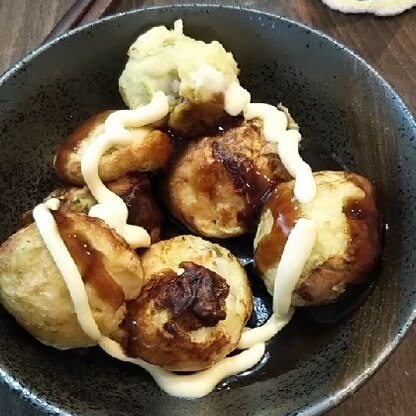 たこ焼き機を買ったので家で初めて作り、子供は大喜びでした！